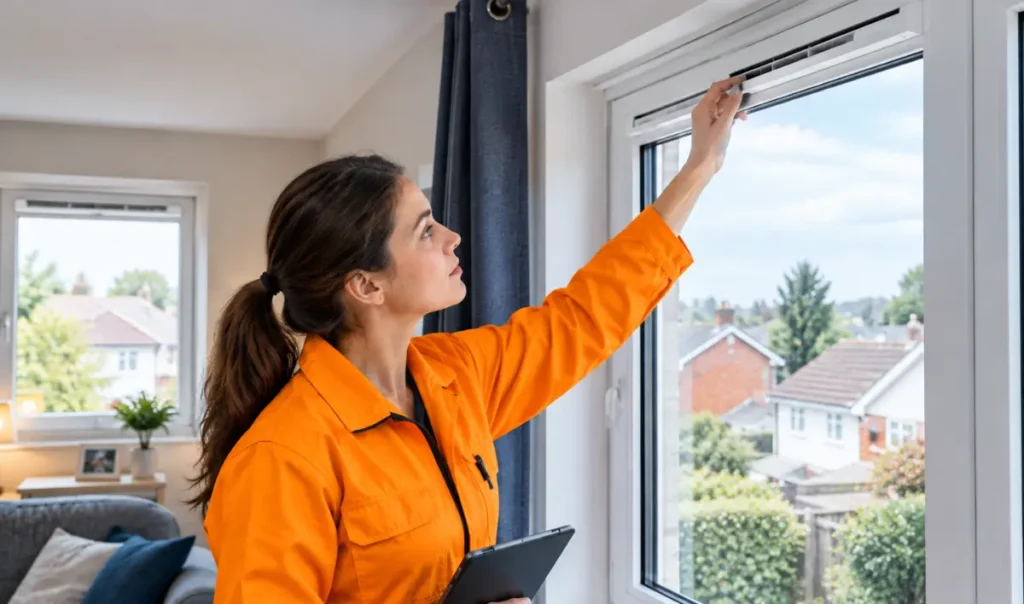 UPVC window trickle vent Southampton providing airflow in a room to help control condensation
